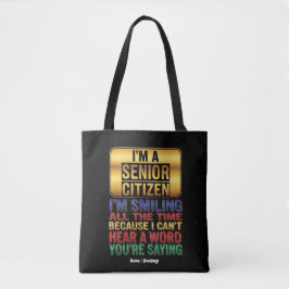 Bolsa Tote Duro de Ouvido Mas Cheio de Humor Presente Engraça