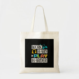 Bolsa Tote Duro de trabalho jogar tão Duro, uma citação engra