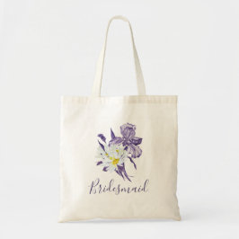 Bolsa Tote Dusty Purple Floral Iris White Daismaid