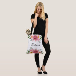 Bolsa Tote Dusty Rosa | Casamento Floral Rosa Esbranquiçado