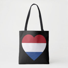 Bolsa Tote Dutch Heartflag em stcnt preto