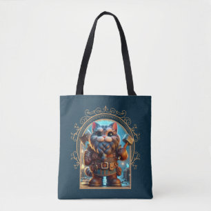 Bolsa Tote Dwarf Feline Fantasy Adventure