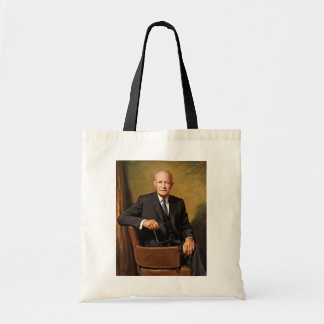 Bolsa Tote Dwight Eisenhower Presidente da Casa Branca Retrat (Frente)