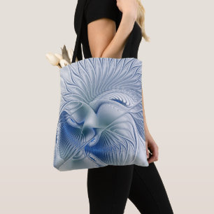 Bolsa Tote Dynamics Fantasy Abstrato Blue Tones Arte Fractal