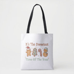 Bolsa Tote É a época mais doce do ano, doce Natal engraçado