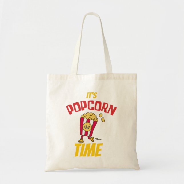 Bolsa Tote É a Popcorn Time Engraçado (Frente)
