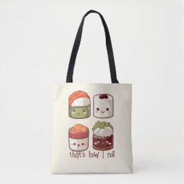 Bolsa Tote É assim que eu faço "Cute Kawaii Sushi"