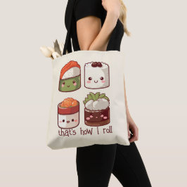 Bolsa Tote É assim que eu faço "Cute Kawaii Sushi"