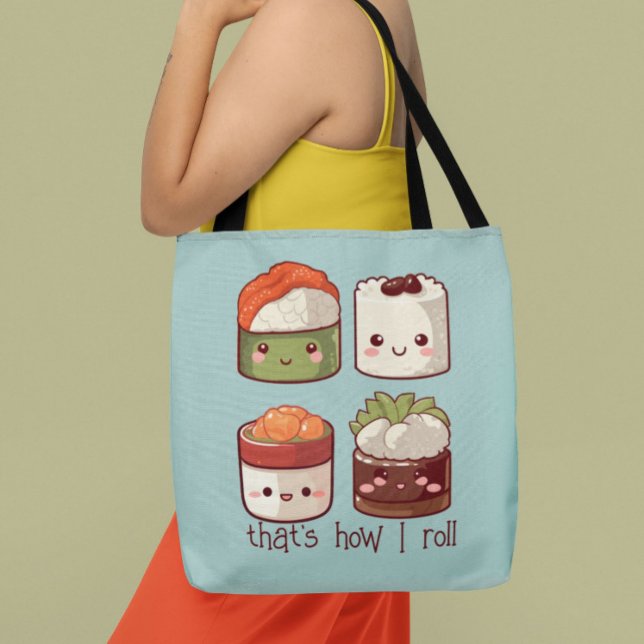 Bolsa Tote É assim que eu faço "Cute Kawaii Sushi" (Criador carregado)