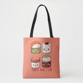 Bolsa Tote É assim que eu faço "Cute Kawaii Sushi"
