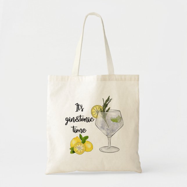 Bolsa Tote É Gin e Tonic Time Cote (Frente)