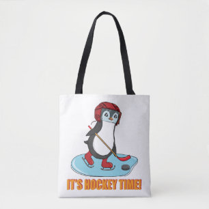 Bolsa Tote É Hockey Time - Hóquei em Gelo Pinguim
