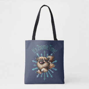 Bolsa Tote É Hora do Zoomie Pekingês