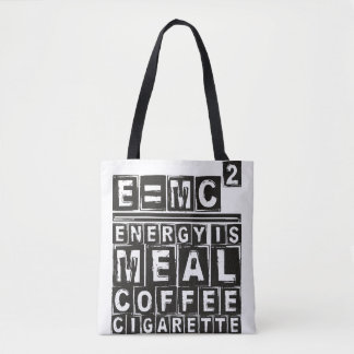 Bolsa Tote E = mc2 "Equação de Einstein" - luz