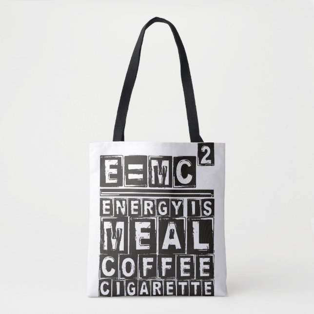 Bolsa Tote E = mc2 "Equação de Einstein" - luz (Frente)