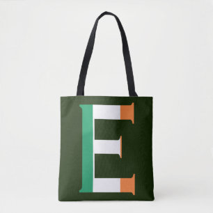 Bolsa Tote E Monograma sobreposto à Irish Flag stct