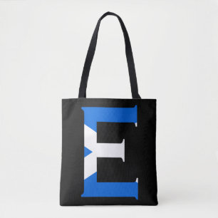 Bolsa Tote E Monograma sobreposto à Scottish Flag stct