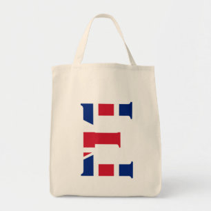 Bolsa Tote E Monograma sobreposto à Union Jack Flag gtcn