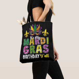 Bolsa Tote É o Carnaval do meu aniversário de Mardi Gras