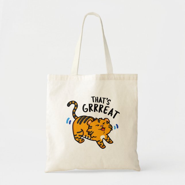 Bolsa Tote É o Grreat Funny Tiger Grol Pun (Frente)