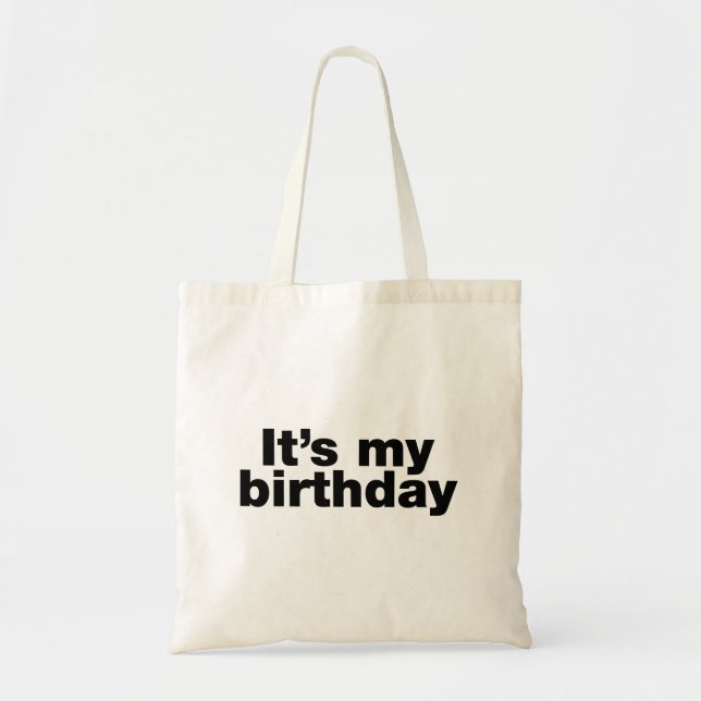 Bolsa Tote É o meu aniversário (Frente)