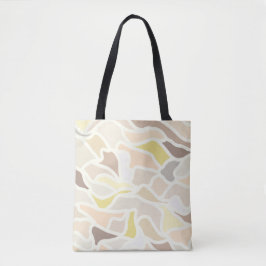 Bolsa Tote É o padrão de Abstrato Geométrico de Ivory
