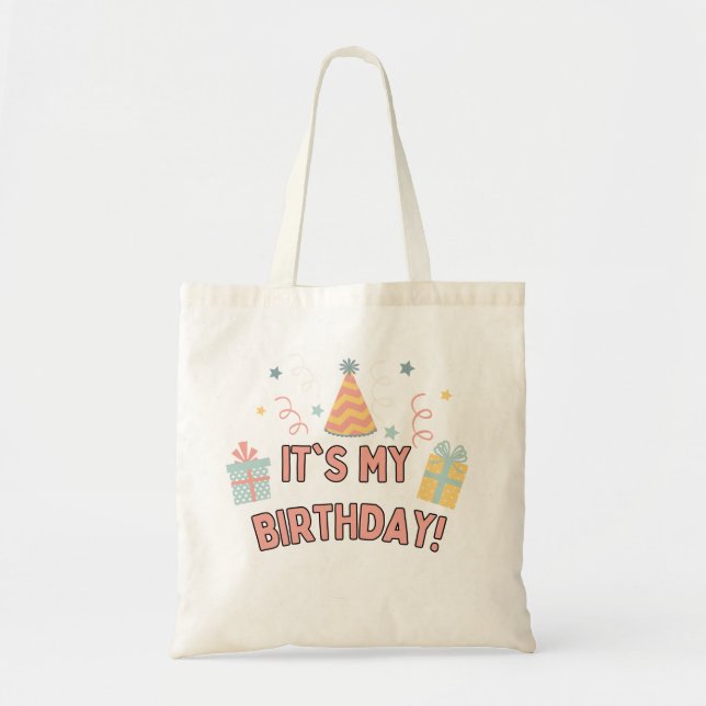 Bolsa Tote É o presente da minha festa de aniversário (Frente)