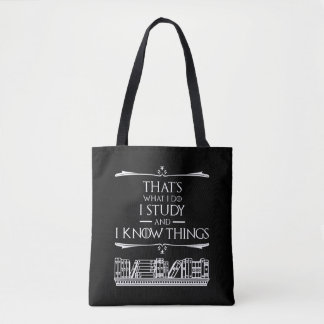 Bolsa Tote É o que faço, estudo e sei coisas