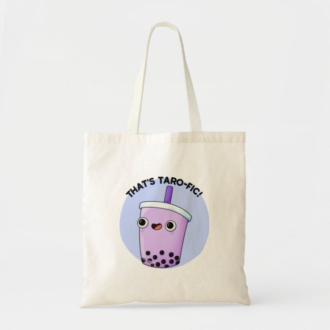 Bolsa Tote É o Taroffic Funny Boba Tea Pun (Frente)
