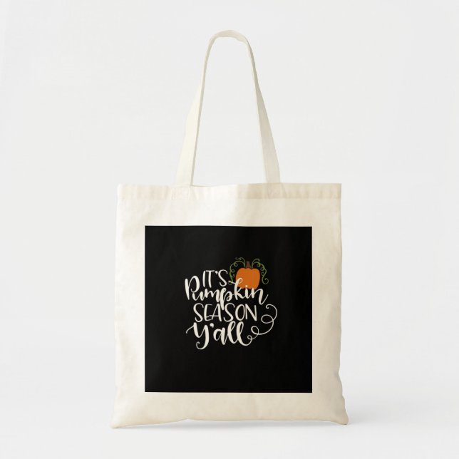 Bolsa Tote É Pumpkin Season Y’all Engraçado Trendy (Frente)