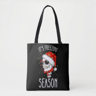 Bolsa Tote É Temporada de Congelamento Inverno Neve Natal Fer