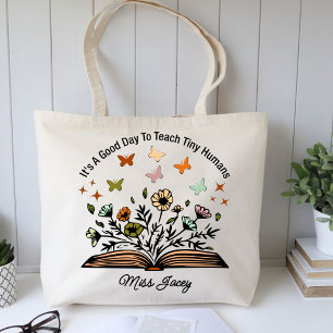 Bolsa Tote é um bom dia para ensinar pequenos humanos, presen