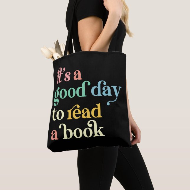 Bolsa Tote É um Bom Dia para Ler um Livro (Close Up)