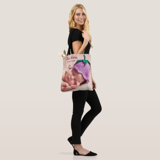Bolsa Tote É um Chá de fraldas Rosa-Garota Personalizado