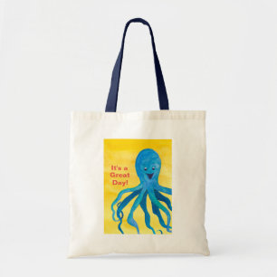 Bolsa Tote É um grande polvo do azul do dia