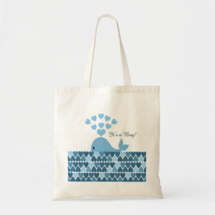 Bolsa Tote É um menino! Baleia bonito
