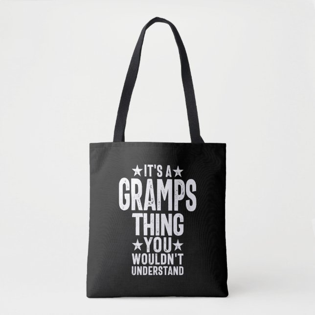 Bolsa Tote É uma coisa de vovô | Presente para avô (Frente)