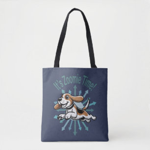 Bolsa Tote É Zoomie Time Beagle