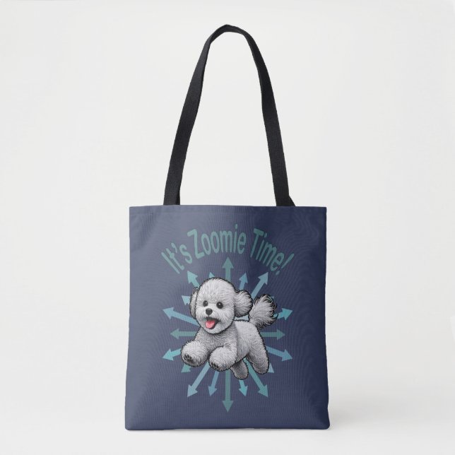 Bolsa Tote É Zoomie Time Bichon Frise (Frente)