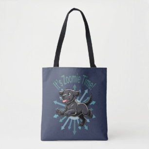 Bolsa Tote É Zoomie Time Black Lab