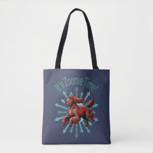 Bolsa Tote É Zoomie Time Irish Setter