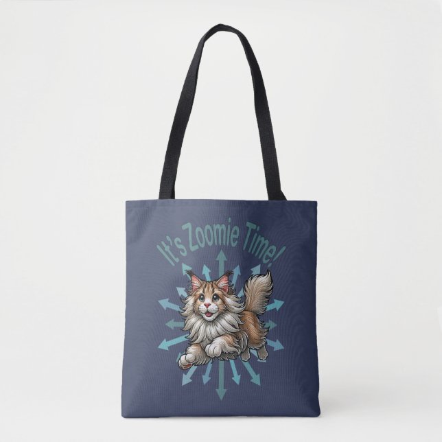 Bolsa Tote É Zoomie Time Maine Coon Cat (Frente)
