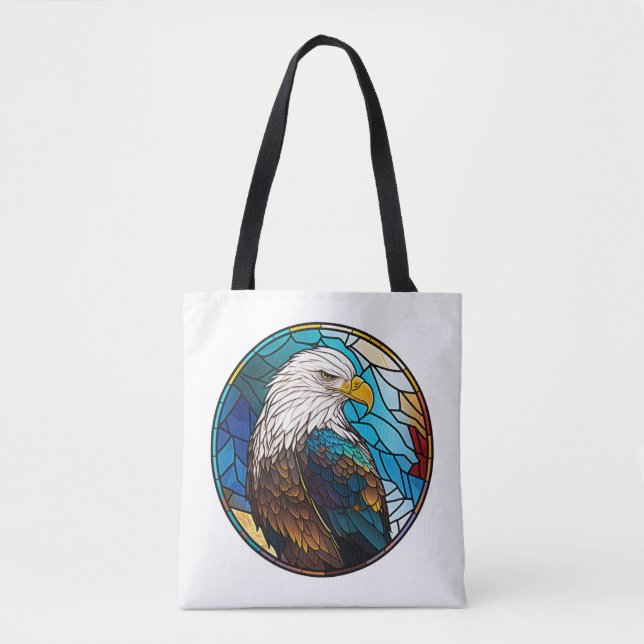 Bolsa Tote Eagle Bird Portrait Vidro Escondido (Frente)