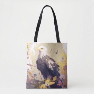 Bolsa Tote Eagle Bird Retrato Animal Pintando Vida Selvagem