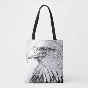 Bolsa Tote Eagle Bird Wild Nature Illustration Art