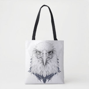 Bolsa Tote Eagle Bird Wild Nature Illustration Art