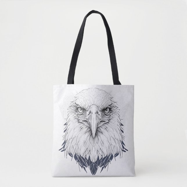 Bolsa Tote Eagle Bird Wild Nature Illustration Art (Frente)