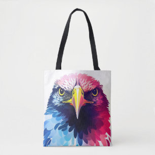 Bolsa Tote Eagle Bird Wild Nature - Pintura de Cor Animal