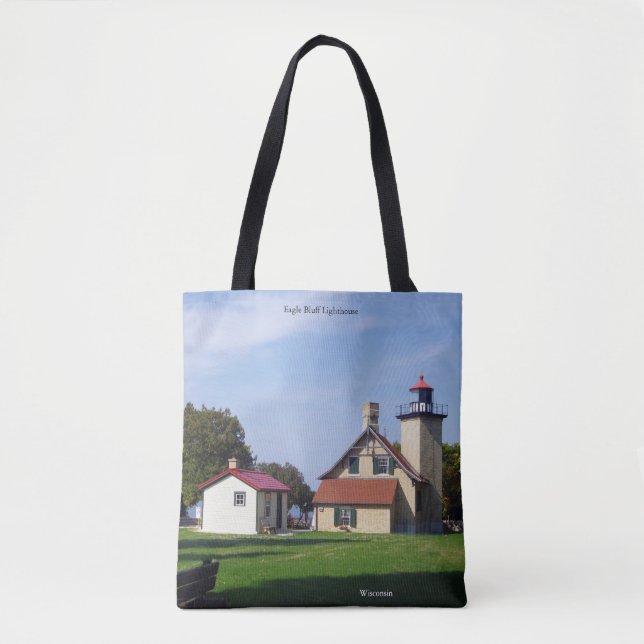 Bolsa Tote Eagle Bluff Lighthouse all over bag (Frente)
