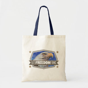 Bolsa Tote Eagle-Deixe o anel da liberdade